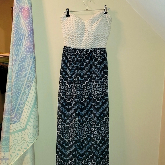 HP🎉 🌊Boho Padded Bra Maxi Dress - Size M - Picture 4 of 11